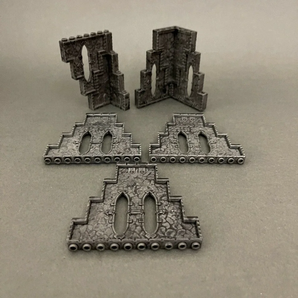 Mega‎ Blok Bloks Gray Replacement Add-on Parts Lot of 5